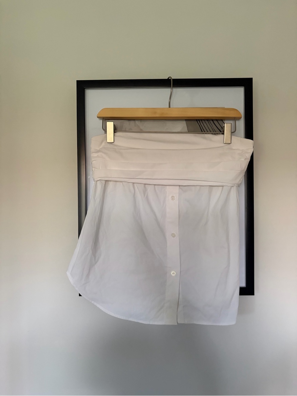 Zara White Button up tube top